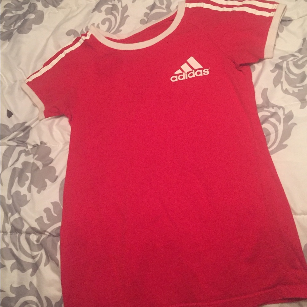 Red Adidas T shirt